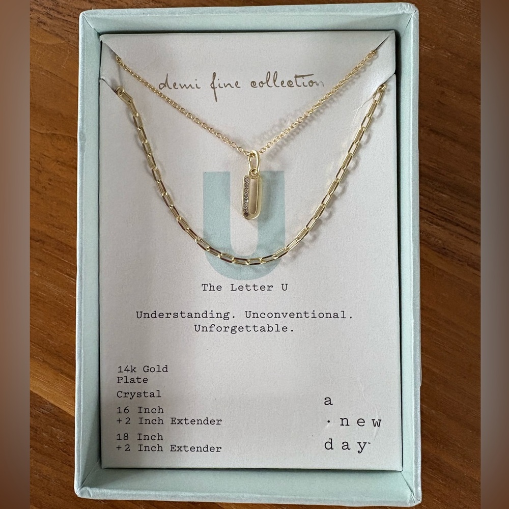 Initial U necklace